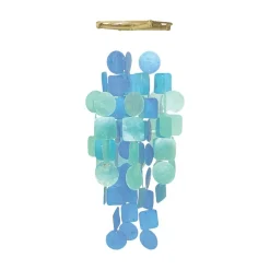 Online Medium Capiz Shell Chime – Blue Turquoise Capiz Wind Chimes
