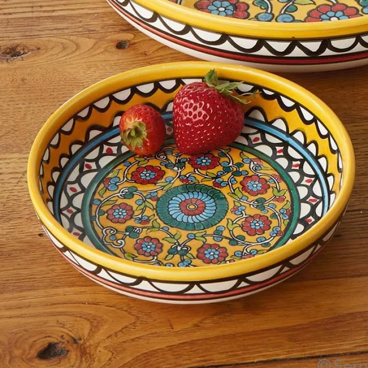 Hot Medium Yellow West Bank Bowl Tabletop