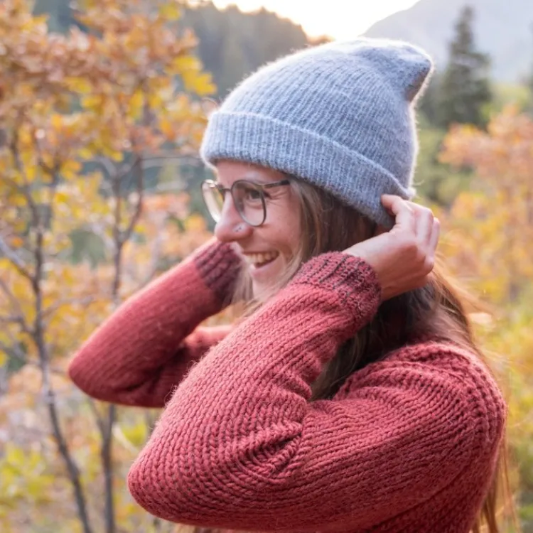 Best Milkshake Hat Steel Blue Knitwear