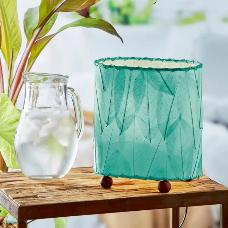 Discount Mini Guyabano Leaf Lamp – Sea Blue – preorder for est. ship 6/2025 Leaf Lamps