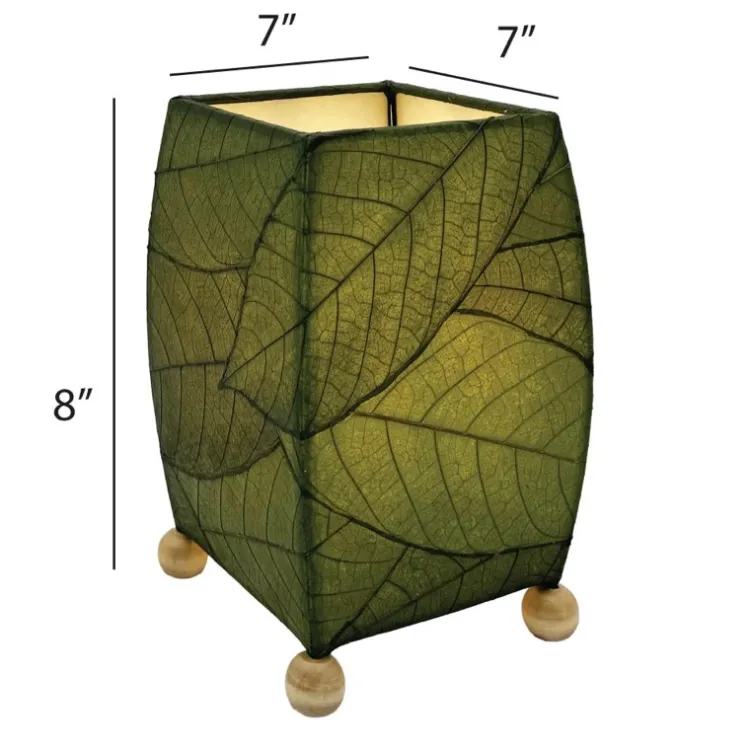 Sale Mini Square Cocoa Leaf Lamp – Green Leaf Lamps