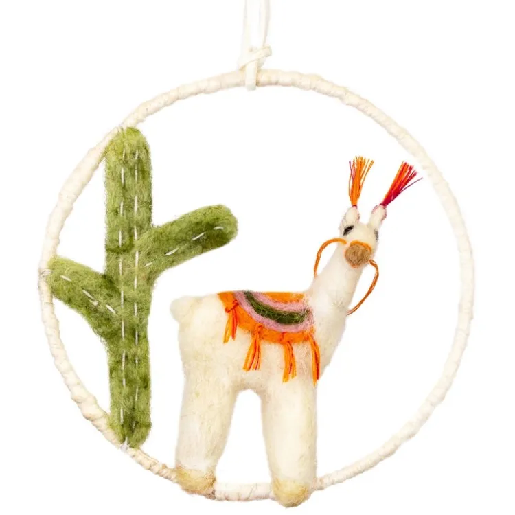 Clearance Mini Wreath Llama Wall Decor