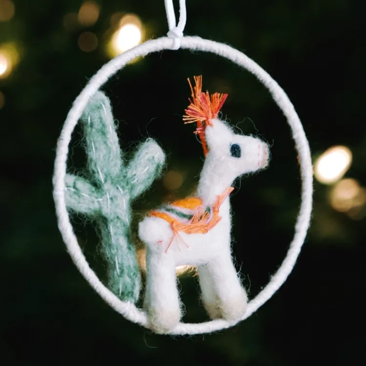 Clearance Mini Wreath Llama Wall Decor