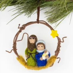 New Mini Wreath Nativity Wall Decor