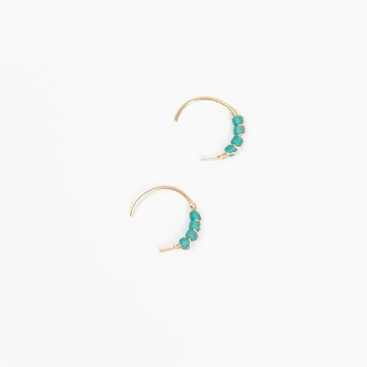 Online Moab Western Beaded Hoop Earrings 14K Gold Earrings
