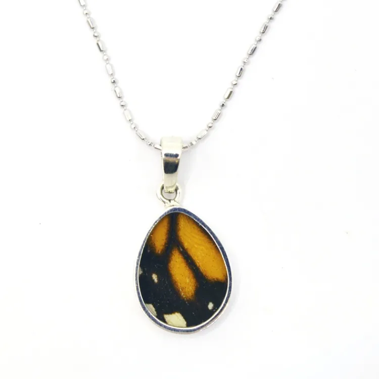 Online Monarch Butterfly Wing Necklace Necklaces