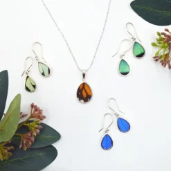 Online Monarch Butterfly Wing Necklace Necklaces