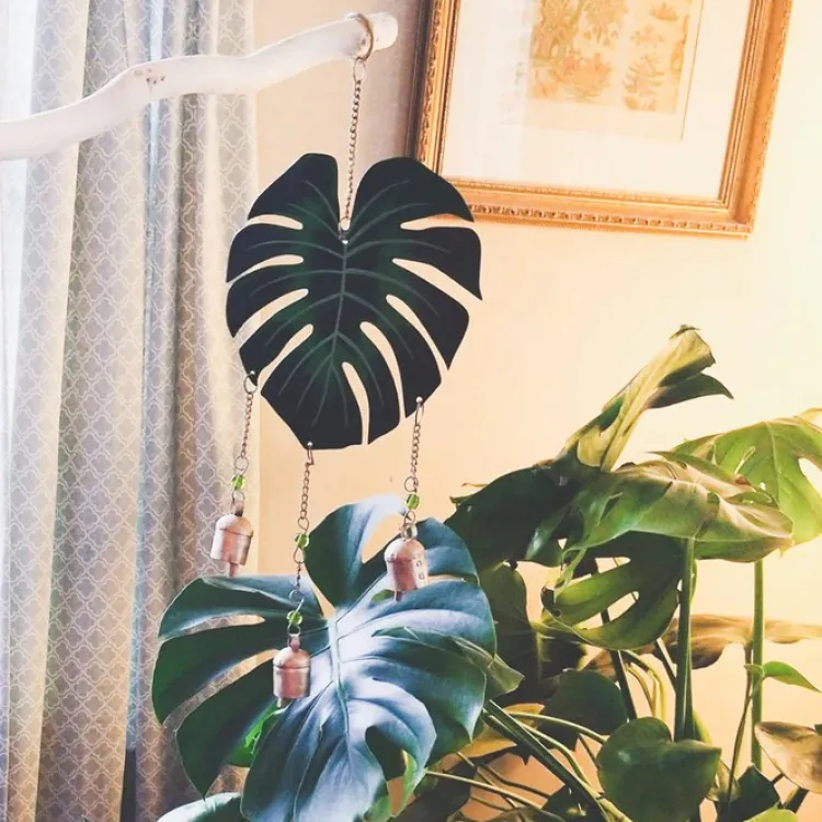 Online Monstera Leaf Chime Wall Decor