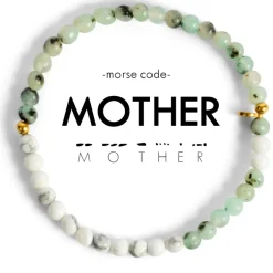Hot Morse Code Bracelet Mother – Jasper & Marble Morse Code | Bracelets & Cuffs