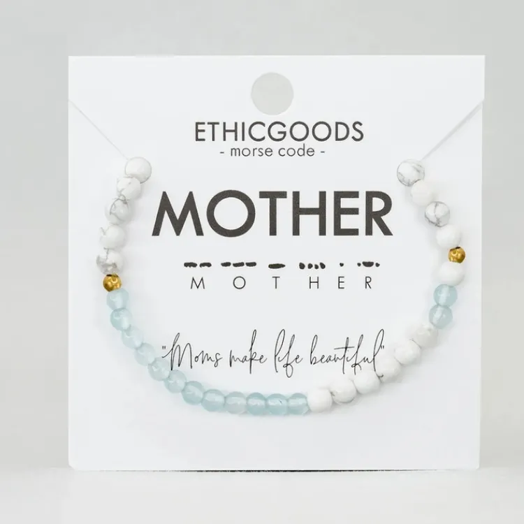 Best Morse Code Bracelet Mother – Cloudy Blue & Marble Morse Code | Bracelets & Cuffs