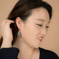 Hot Mosaic Jasper Earrings Fight Trafficking | Earrings