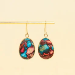 Hot Mosaic Jasper Earrings Fight Trafficking | Earrings