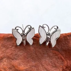 Sale Mother of Pearl Butterfly Studs Earrings