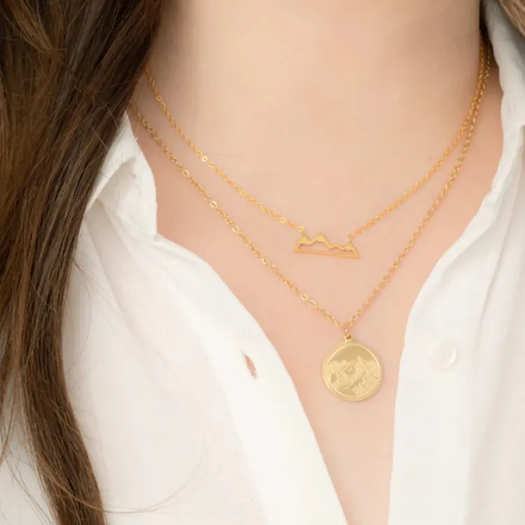 New Mountain Adventure Necklace Gold Fight Trafficking | Necklaces