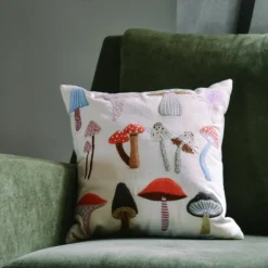 Online Mushroom Multi Embroidered Pillow Pillows