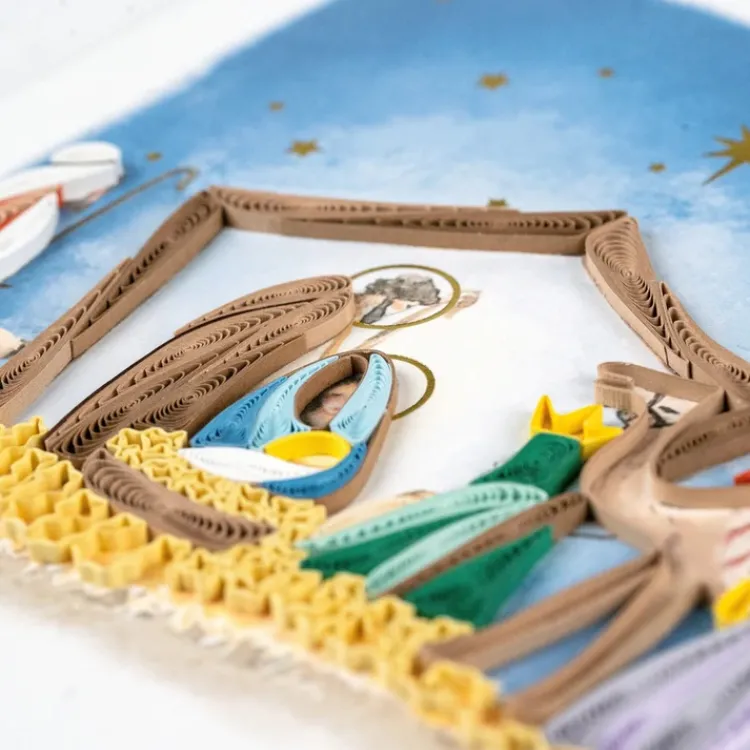 Discount Nativity Scene Quilling Card Christmas Cards