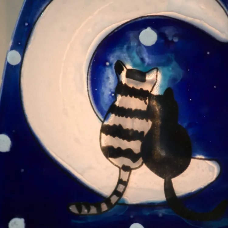 Outlet New Moon with Cats Night Light Lanterns & Night Lights