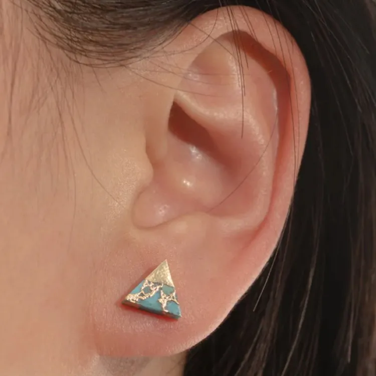 Sale Oasis Triangle Turquoise Studs Fight Trafficking | Earrings