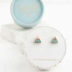 Sale Oasis Triangle Turquoise Studs Fight Trafficking | Earrings