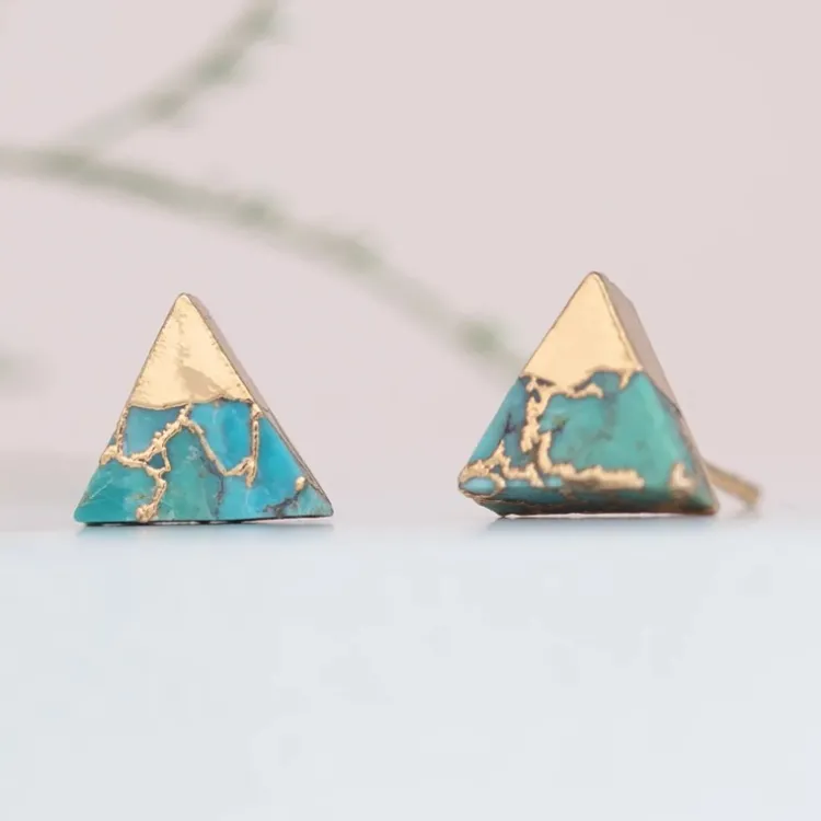 Sale Oasis Triangle Turquoise Studs Fight Trafficking | Earrings