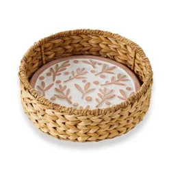 Clearance Olive Branch Bread Warmer Basket Tabletop | Bread Warmer Baskets