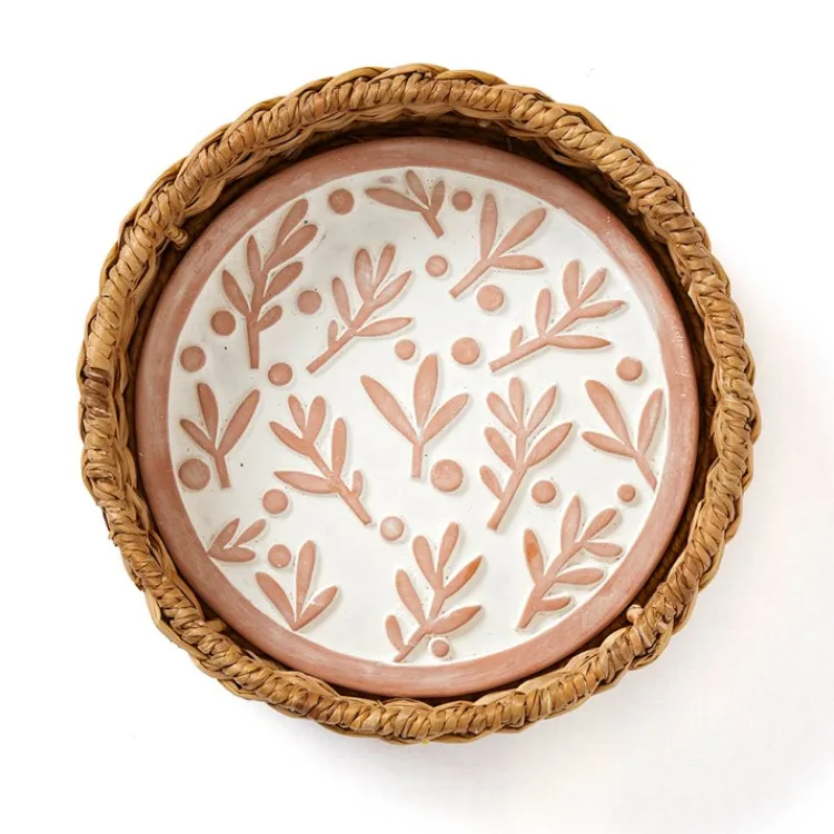 Clearance Olive Branch Bread Warmer Basket Tabletop | Bread Warmer Baskets