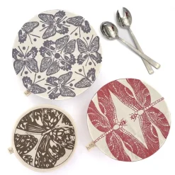 Sale Organic Cotton Dish Covers – Large Set of 3 Butterflies Tabletop