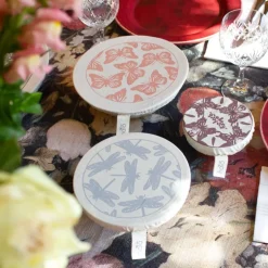 Clearance Organic Cotton Dish Covers – Small Set of 3 Butterflies Tabletop
