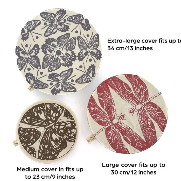 Sale Organic Cotton Dish Covers – Large Set of 3 Butterflies Tabletop