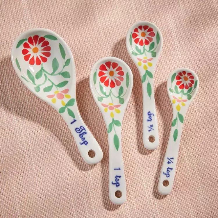 Outlet Painted Ceramic Measuring Spoons Chef Accessories