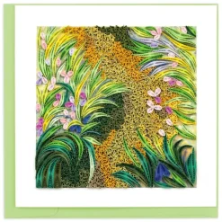 Best Path Through the Irises Monet Quilling Card Famous Painting Cards | Bird & Flower Cards