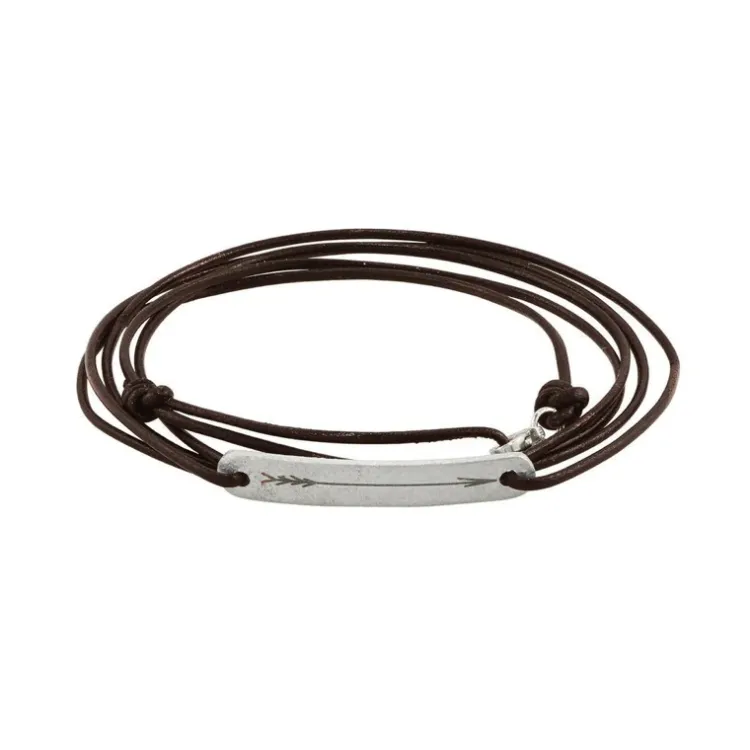 Fashion Peacebomb Arrow Wrap Bracelet Chocolate Bracelets & Cuffs