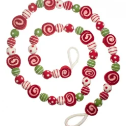 Discount Peppermint Swirl Felt Garland Garlands