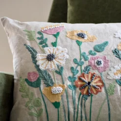 Outlet Perennials Embroidered Pillow 16″ x 24″ Pillows
