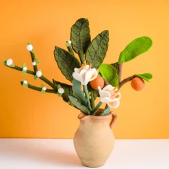 Fashion Plum Blossom Felt Flower Bouquet Felt Flowers