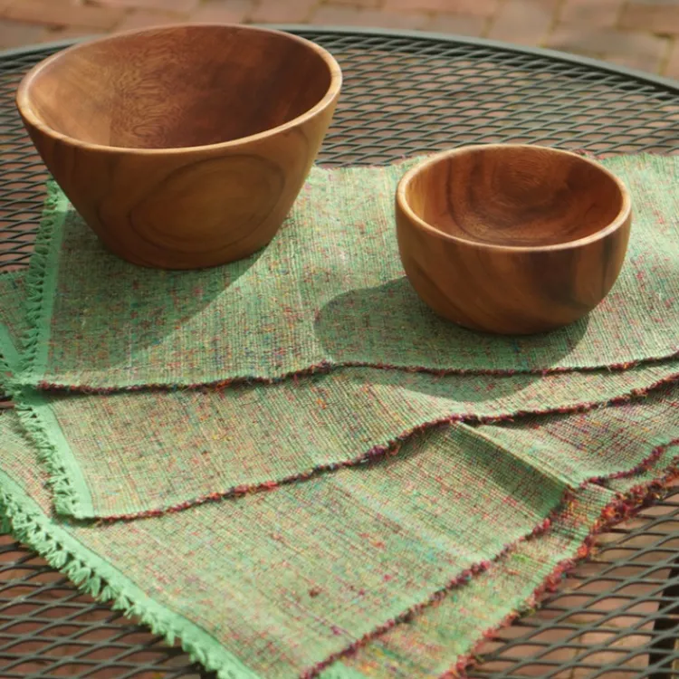 Hot Recycled Sari Silk Placemats Set/6 Linens