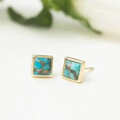 Sale Refuge Natural Turquoise Studs Fight Trafficking | Earrings