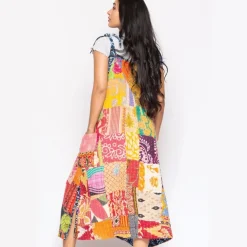Sale Reversible Kantha Cotton Sundress Dresses
