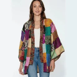 Fashion Reversible Kantha Silk Kimono Jacket Tops & Tunics | Jackets & Sweaters