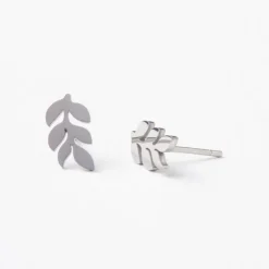 Hot Rowen Leaf Studs Silver Fight Trafficking | Earrings