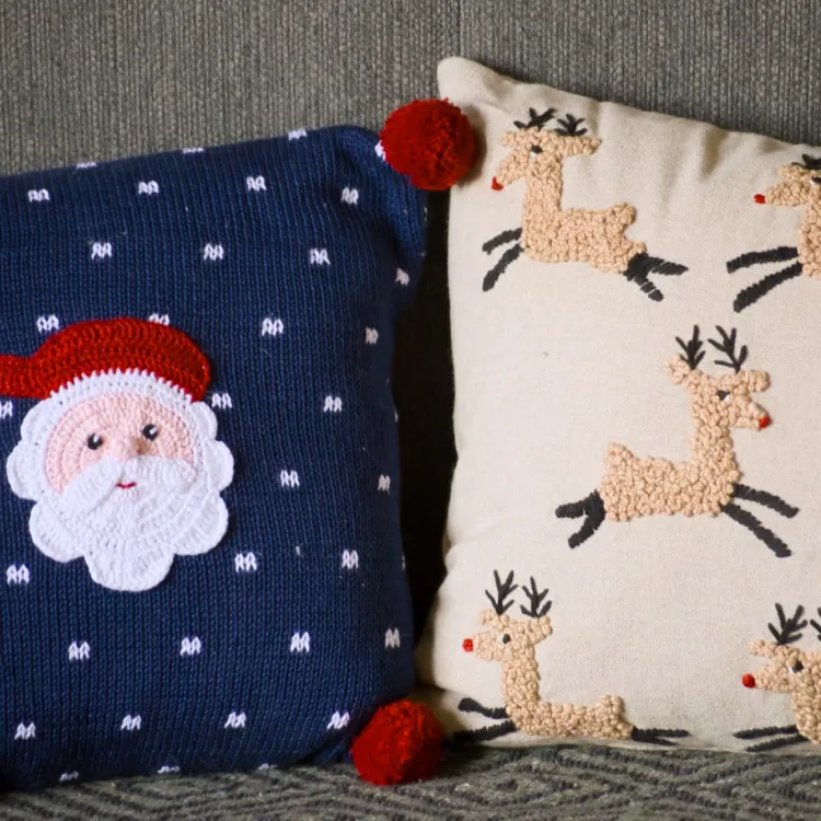 Clearance Santa Pillow Blue 10″ Pillows