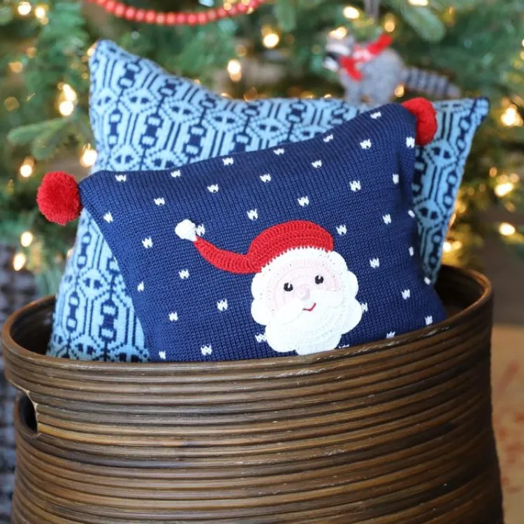 Clearance Santa Pillow Blue 10″ Pillows