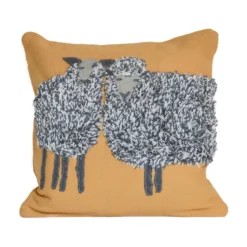 Sale Sheep Duo Pillow Mustard Pillows