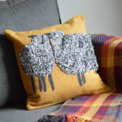 Sale Sheep Duo Pillow Mustard Pillows