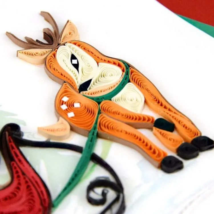 Hot Sleigh Ride Quilling Card Christmas Cards