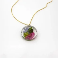 Fashion Small Full Moon Botanical Necklace Necklaces