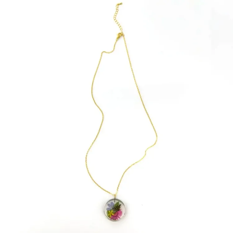 Fashion Small Full Moon Botanical Necklace Necklaces