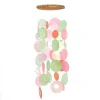 Hot Small Round Capiz Shell Chime – Bougainvillea Capiz Wind Chimes