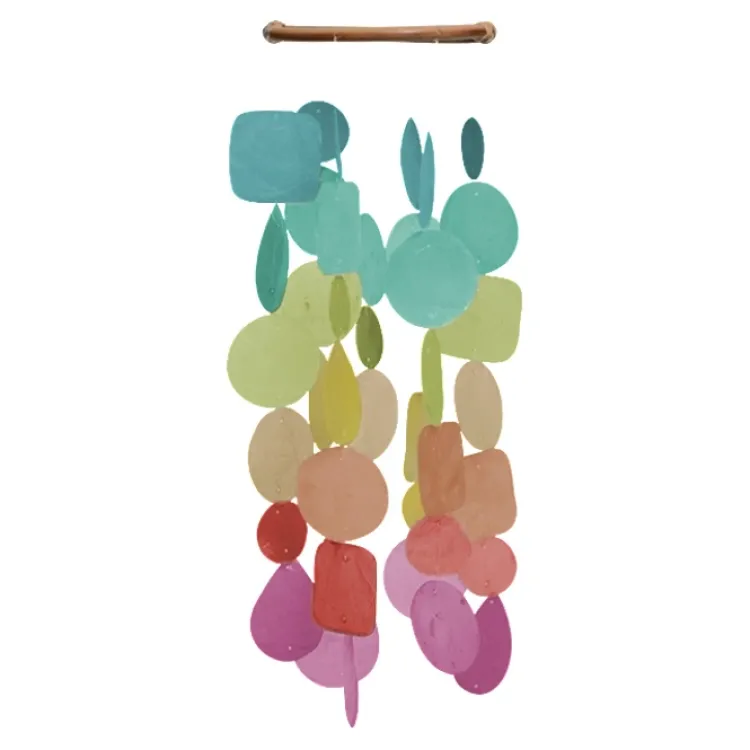 Hot Small Round Capiz Shell Chime – Fiesta Capiz Wind Chimes