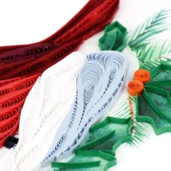 Online Snowy Cardinal Quilling Card Christmas Cards